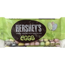 HERSHEY'S 好時 好時雞蛋巧克力 糖果塗層固體牛奶巧克力雞蛋巧克力 糖果塗層固體牛奶巧克力雞蛋包裝 8 盎司包裝（6 件裝）, 1個, 283g