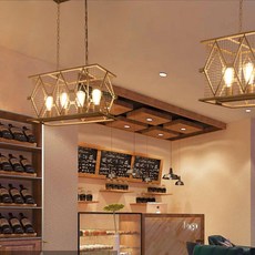 H&R安室家 小號長方鐵網吊燈 ZA0116, 詳見包裝