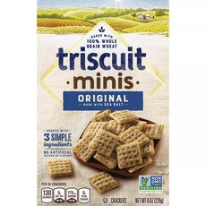 Triscuit 全麥餅乾迷你原味海鹽全麥無糖, 1個, 226克