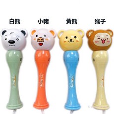 Tone Li全自動可愛動物泡泡棒 (附電池)/一支入 附泡泡水 卡通吹泡泡棒 自動泡泡機 婚禮用泡泡機, 白色, 綠色