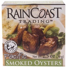 RAINCOAST TRADING 太平洋煙燻牡蠣, 1盒, 70g
