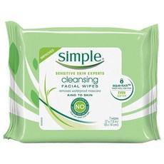 Simple 清妍 臉部清潔濕紙巾, 1包, 7張