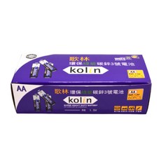 歌林 3號碳鋅電池 KB-KUC304A - 60入/盒, 詳見包裝, 詳見包裝, 歌林3號電池-1盒(60入)