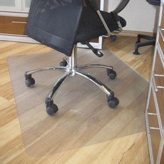 ProSource 辦公椅地板墊 硬木地板長方形透明靜音墊 121.9*91.4cm, 1個