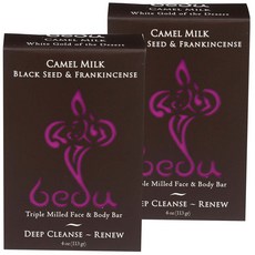 BEDU 面部和身體棒駱駝奶黑籽乳香, 113g, 2個