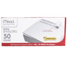 Mead Inbellov郵件信封, 50件, 白色的