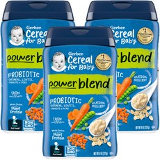 Gerber 嘉寶 綜合燕麥片 227g, 3個, 燕麥扁豆胡蘿蔔豌豆口味