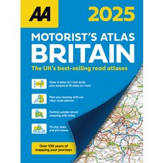 (英文圖書) AA Motorists Atlas Britain 2025 Spiral 平裝版, AA Publishing, 英文