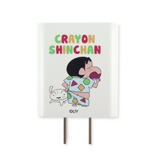 【Miravivi】蠟筆小新直角充電器，可愛造型，安全耐用，多設備適用, 睡衣, 1個