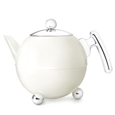 Bredemeijer 貝拉茶壺, 1.2L, 雲朵白+不鏽鋼