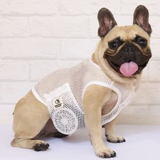 Onekosama 狗狗用透氣背心 附風扇, 1個, 白色