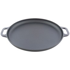 Forhauz 預調味鑄鐵烤盤披薩鍋黑色, 1個