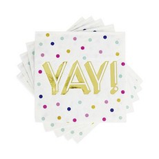 Cakewalk 雞尾酒設計餐巾紙, Yay字樣款, 20張, 1包