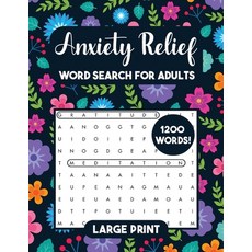 (英文圖書) Anxiety Relief Word Search for Women Large Print: Relaxation Activity Book for... 平裝版, Laura Bidden, 英文