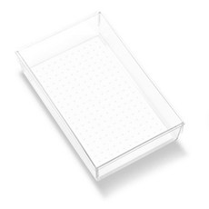madesmart 方形空抽屜分隔器白色收納盒 22.9 x 15.2 cm, 1個