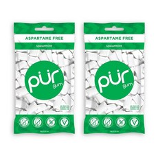 Pur 無阿斯巴甜無糖無麩質木醣醇口香糖 留蘭香, 2包, 80g