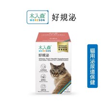 木入森 MORESON 貓咪好規泌 貓泌尿道保健食品 貓薄荷蔓越莓情緒安撫幫助排尿, 1個, 可直接餵食貓咪或混合飼料食用, 60顆