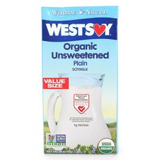 WESTSOY 無糖原味豆漿, 1個, 1.89L