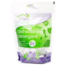 grab green 洗碗機餐具清潔劑, 百里香&無花果葉, 24入