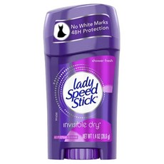 Lady Speed Stick 淋浴清新隱形乾燥止汗除臭劑, 1個, 39.6克