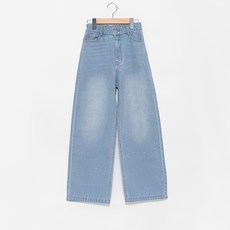 LOVETOXIC 女童款亮鑽牛仔寬褲