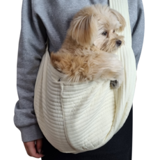 Nanpet 狗狗前抱式斜背包, 象牙白