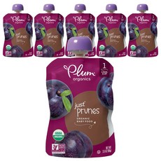 Plum organics 兒童果泥, 李子口味, 99g, 6包