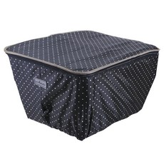 拉鍊印花自行車籃罩, 1個, 黑點