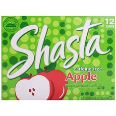 Shasta 蘋果蘇打水, 12件, 355毫升