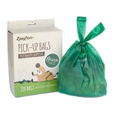 Zippypaws 寵物拾便袋, 1盒, 綠, 210枚