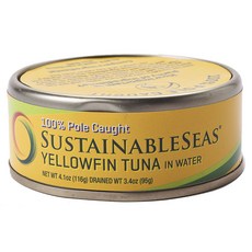 SUSTAINABLE SEAS 黃鰭鮪魚浸水, 1個, 95g