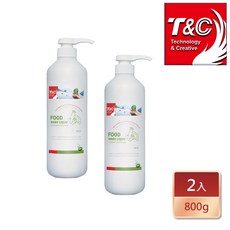 台灣T&C 海洋元素系列 食物蔬果清潔乳800克 2入組 天然蔬果清潔劑 台灣製造, 詳見包裝, 詳見包裝
