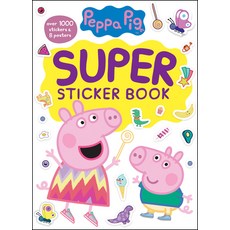 (英文圖書)Peppa Pig Super Sticker Book: Over 1000 Stickers & 8 Posters 平裝版, Golden Books, 英文