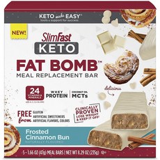 slimfast 肉桂白巧克力風味能量補充棒 無麩質, 1盒, 235g