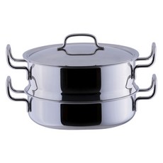 MIYAZAKI 宮崎製作所 Geo Product七層構造304不鏽鋼雙層蒸鍋, 1個, 25cm