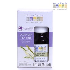 Aura Cacia 舒緩茶樹薰衣草精油, 1個, 15ml