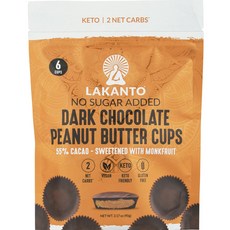 Lakanto 黑巧克力花生醬杯, 1個, 90g