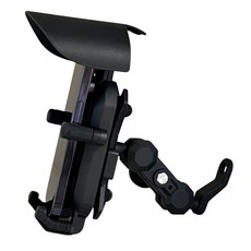 ADAMANT 防震防盜機車手機支架 後照鏡/車把兩用 遮陽防雨設計, 後照鏡款