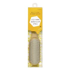 IKEMOTO 池本刷子 Du-Boa蜂蜜抗靜電造型順髮梳 HO1111, 1入, 黃色