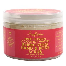Shea Moisture Fruit Fusion 椰子水活力手部和身體磨砂膏, 1個, 340克