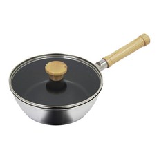 ITARU多功能烹飪鍋, 1個, 銀+木, 20cm