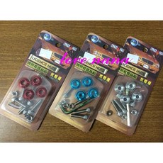 娜娜汽車 車用 車牌螺絲 多色鋁合金防鏽螺絲(A款), 紅色, 1個