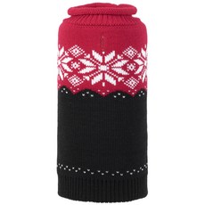 The Worthy Dog Sca Rosie 寵物毛衣, Red+Black, 1個