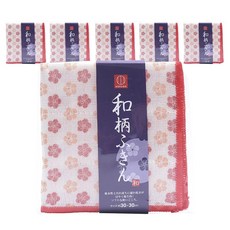 KOKUBO 小久保 日式圖案抹布, 6個, 梅花