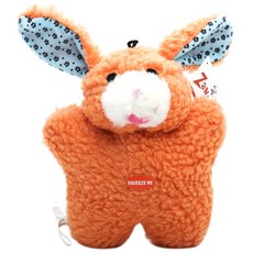 Zanies Berber Bunny 寵物狗絨毛玩具, 1個, 橘色