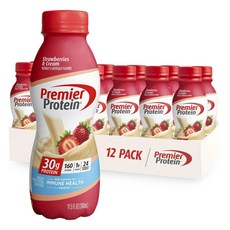 Premier Protein 高蛋白奶昔草莓和奶油, 340ml, 12個