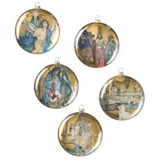 Sullivans 耶穌誕生圓盤裝飾 5 件, 金子