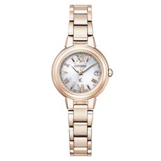 CITIZEN 女款XC基本系列光動能太陽能電波金屬手錶 ES9435-51A