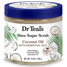 Dr Teal's 乳木果油糖粒磨砂膏 椰子油精油款, 1罐, 538g