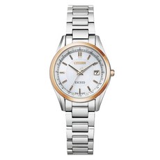 CITIZEN Exceed Eco Drive電波女款金屬手錶 ES9374-53A
